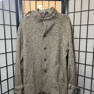 Men’s Mark Cross Vintage Donegal Tweed Wool Speckled Brown Coat XXl